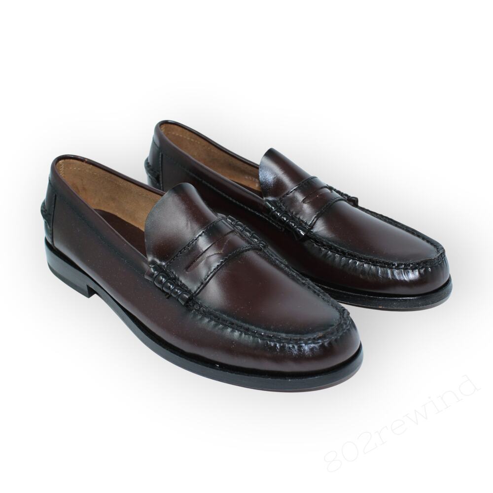 Florsheim Men 10B Berkley Moc Toe Penny Loafer Burgundy Narrow Brown NEW 17058